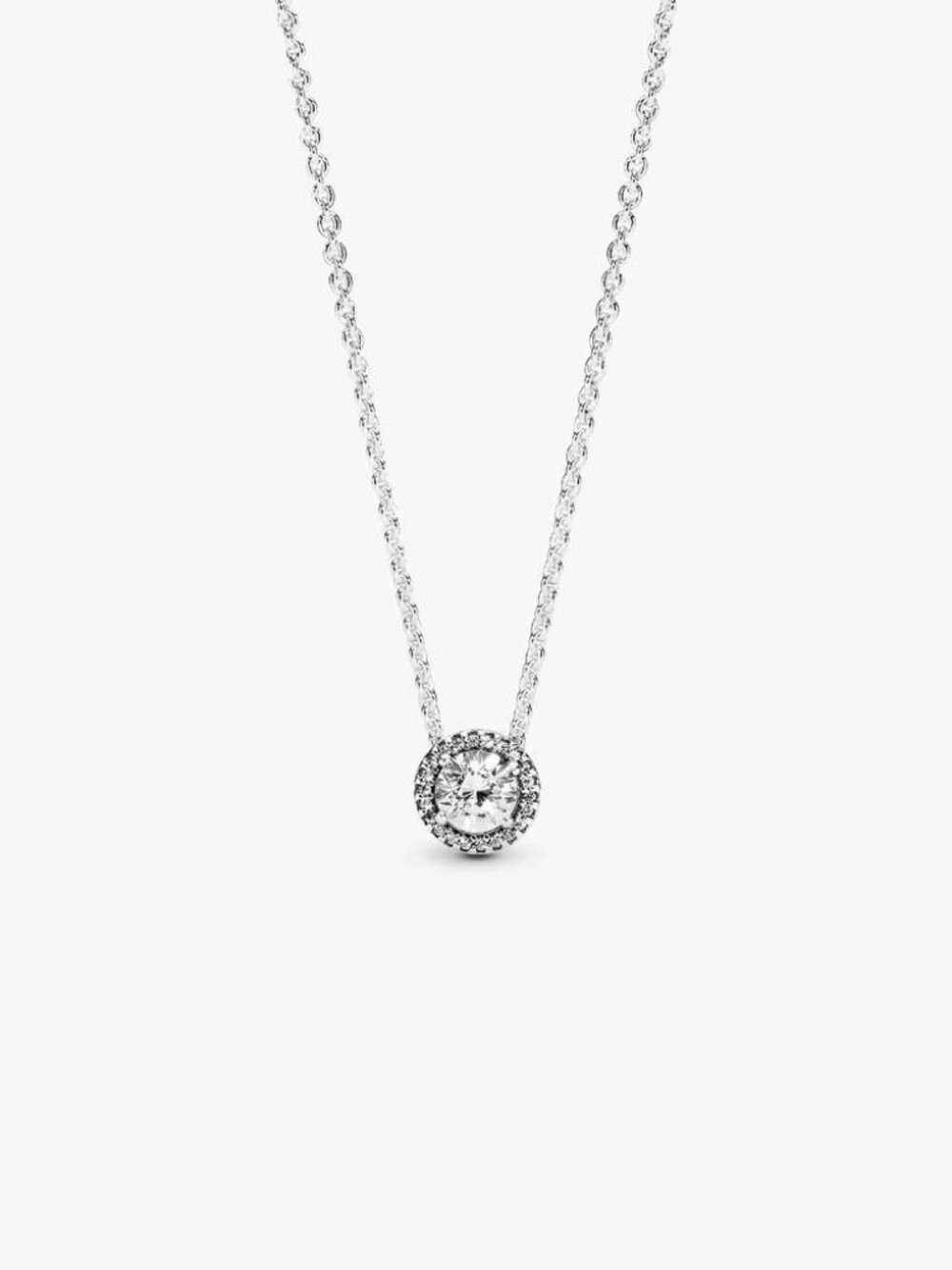 Pandora Round Sparkle Halo Necklace